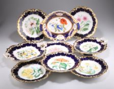 SIX VARIOUS PORCELAIN BOTANICAL PLATES