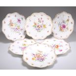 A SET OF SIX DRESDEN PORCELAIN CABINET PLATES