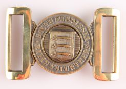 AN OTHER RANKS' PATTERN BRASS WAIST BELT CLASP OF THE SOUTH MIDDLESEX RIFLE VOLUNTEERS