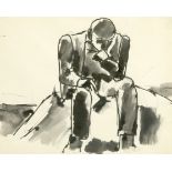 JOSEF HERMAN (1911-2000), SEATED FIGURE