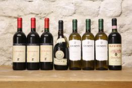 8 BOTTLES MIXED LOT GOOD ITALIAN DRINKING WINES COMPRISING :