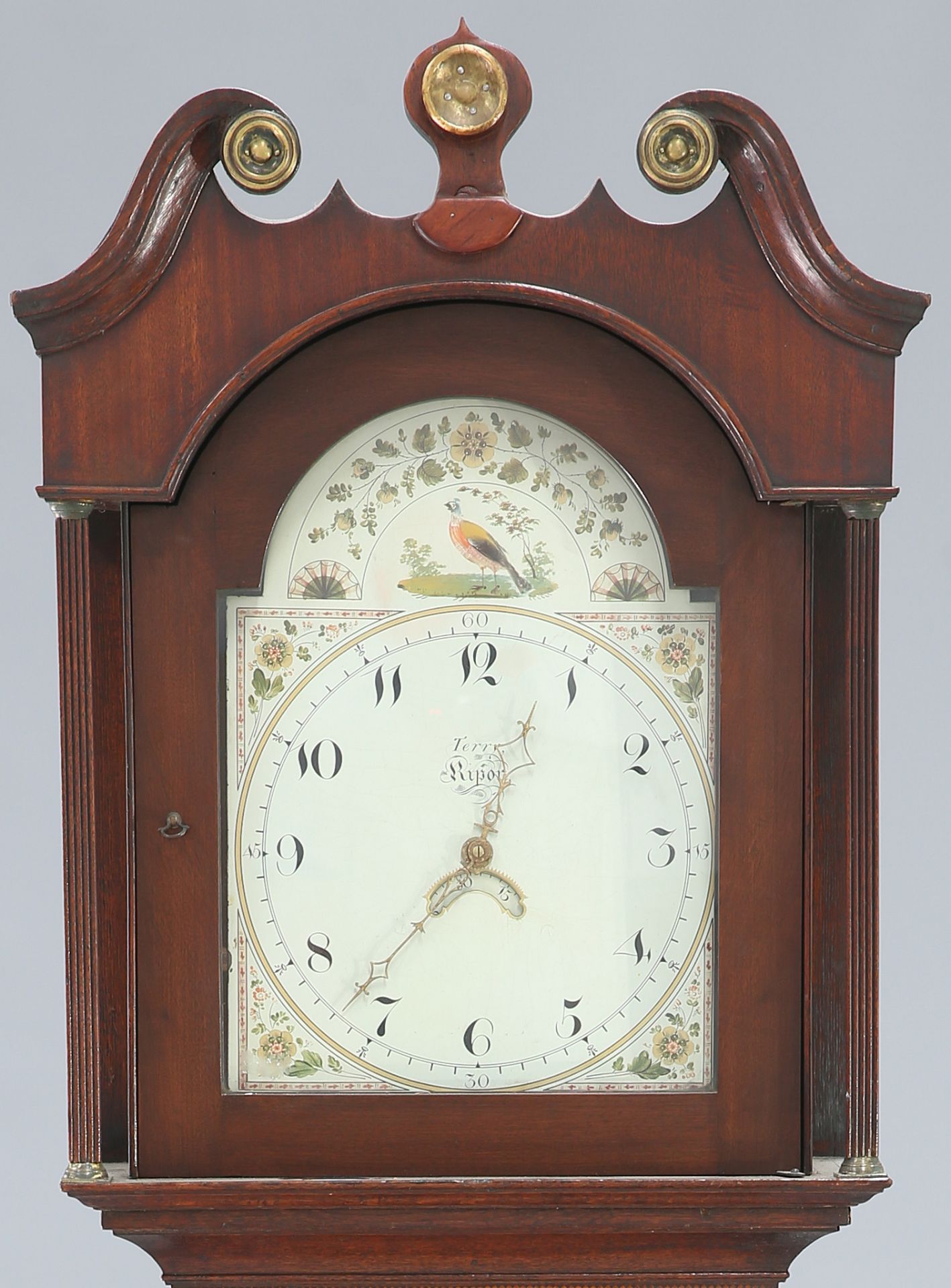 AN EARLY 19TH CENTURY OAK AND MAHOGANY 30-HOUR LONGCASE CLOCK - Image 2 of 2