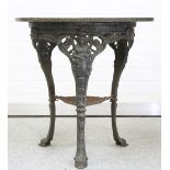 A VICTORIAN BRITANNIA CAST IRON PUB TABLE