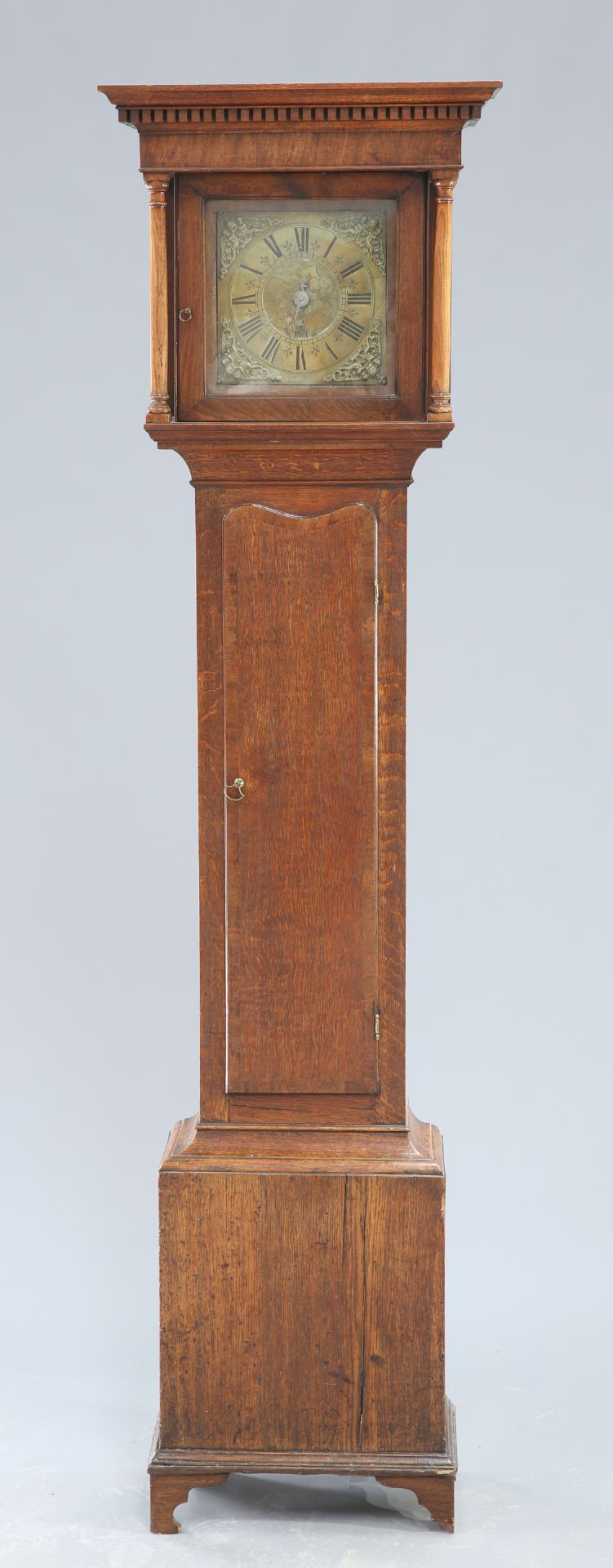 AN 18TH CENTURY OAK 30-HOUR LONGCASE CLOCK