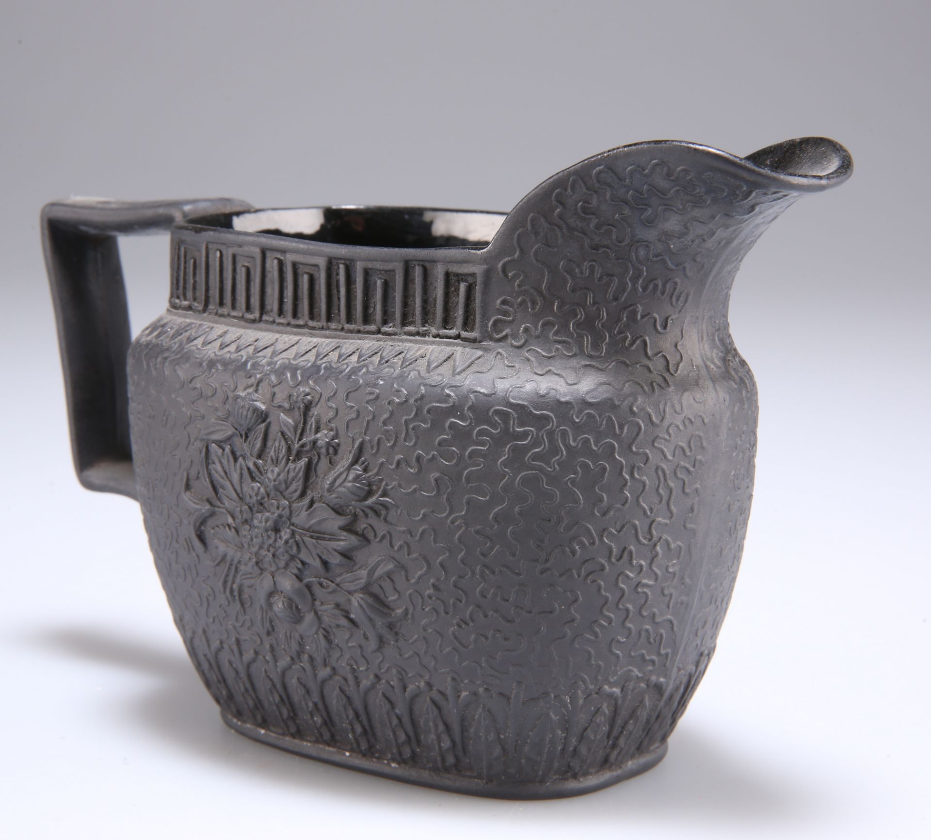 A 19TH CENTURY BLACK BASALT JUG - Image 2 of 2