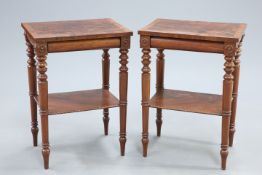 A PAIR OF VICTORIAN MAHOGANY OCCASIONAL TABLES