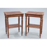 A PAIR OF VICTORIAN MAHOGANY OCCASIONAL TABLES