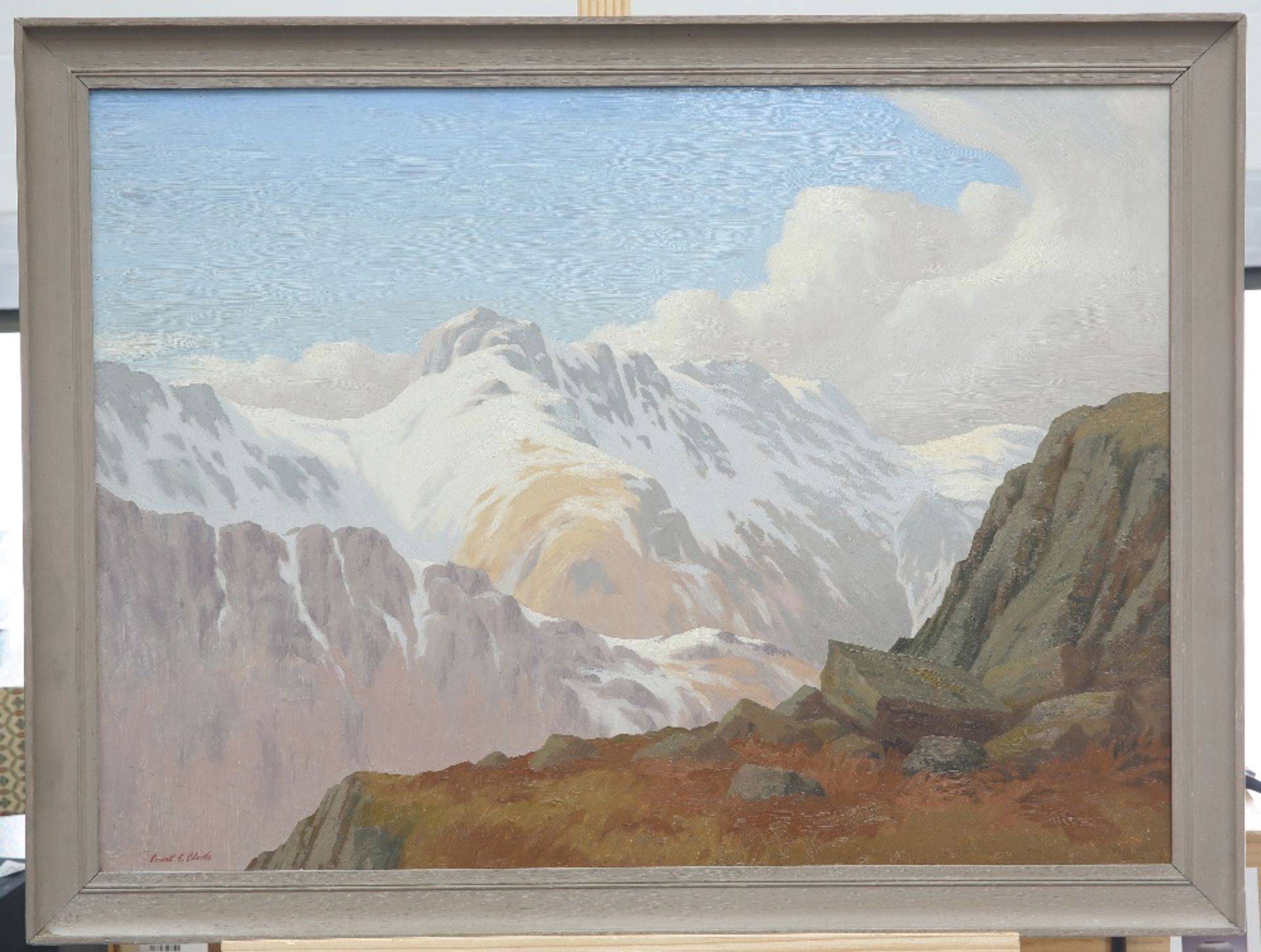 ERNEST E. CLARKE, "BOWFELL WINTER" - Image 2 of 2