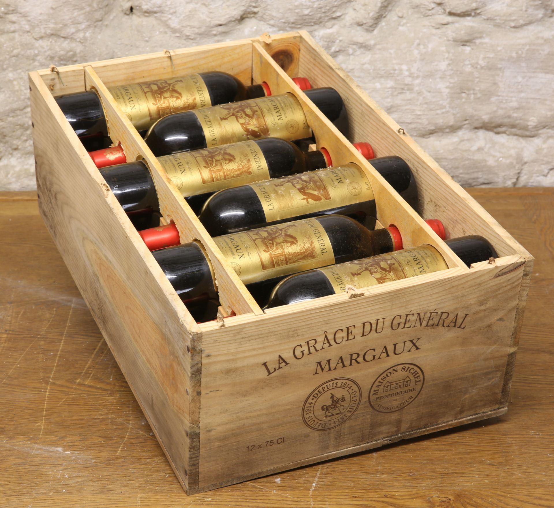 12 BOTTLES (IN OWC) LA GRACE DU GENERAL 2002