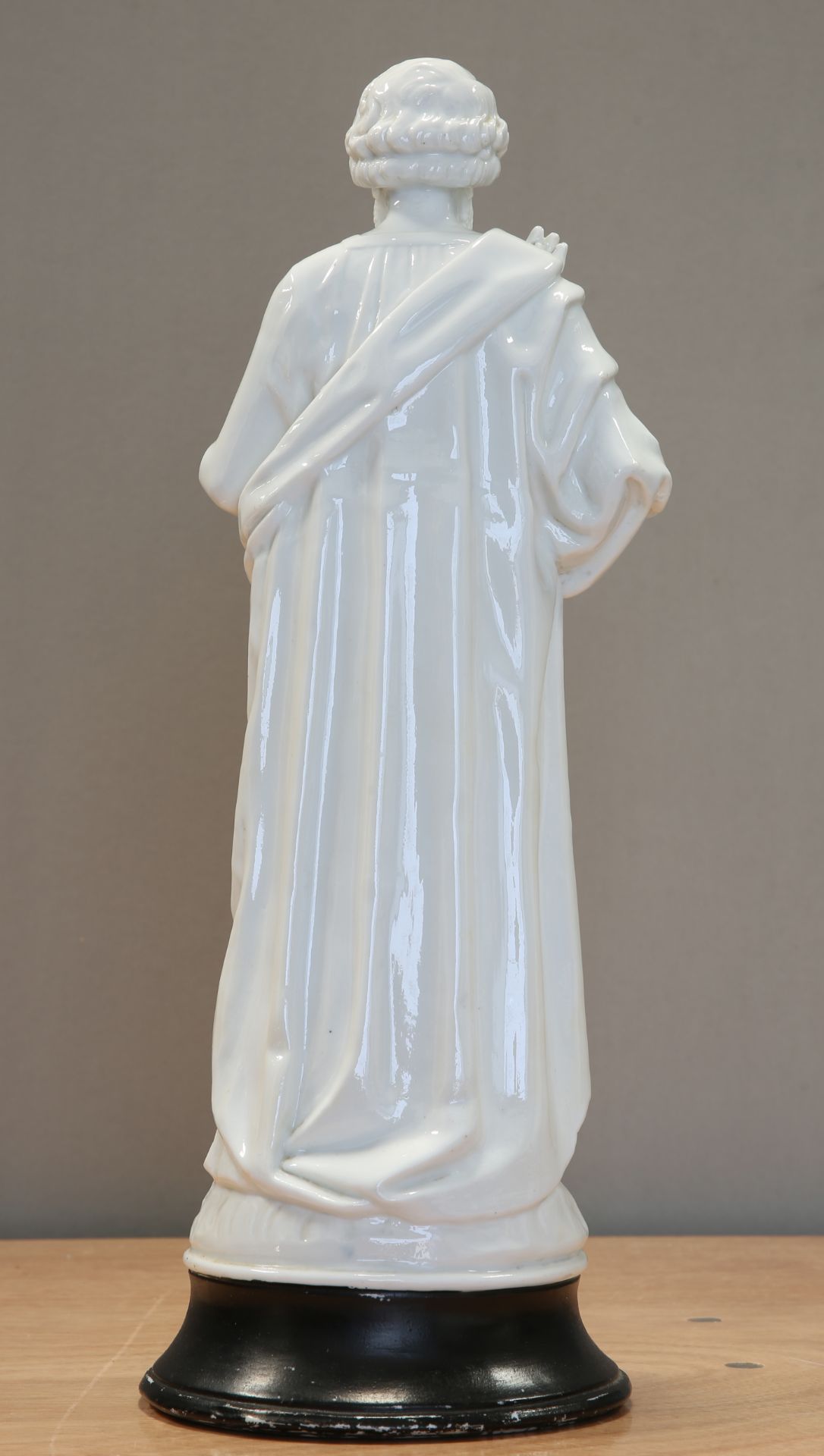 A LARGE 19TH CENTURY CONTINENTAL WHITE-GLAZED PORCELAIN FIGURE - Image 2 of 2