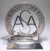 AN ART DECO CHROME PLATED AMATEUR SWIMMING ASSOCIATION NORTH EASTERN CONTESTS TROPHY