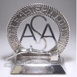 AN ART DECO CHROME PLATED AMATEUR SWIMMING ASSOCIATION NORTH EASTERN CONTESTS TROPHY