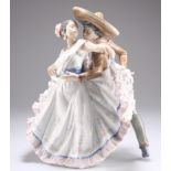 A LLADRO FIGURE GROUP, "MEXICAN DANCERS"