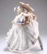 A LLADRO FIGURE GROUP, "MEXICAN DANCERS"