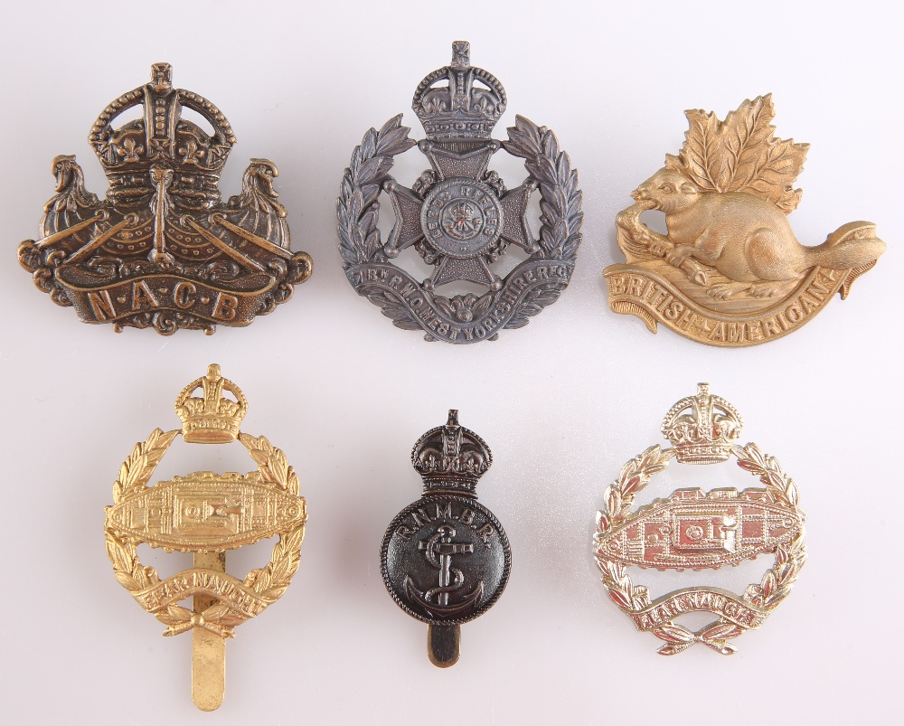 SIX OTHER RANKS' PATTERN CAP BADGES