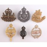 SIX OTHER RANKS' PATTERN CAP BADGES