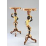 A PAIR OF FIGURAL TORCHERES