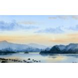 EMMA RIDOUT (BORN 1977), "EVENING SUN OVER RYDAL WATER"