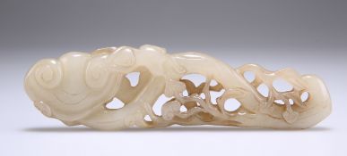 A CHINESE PIERCED JADE CARVING