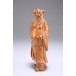 A CHINESE BOXWOOD FIGURE