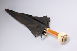 A JAPANESE IVORY-MOUNTED PARASOL