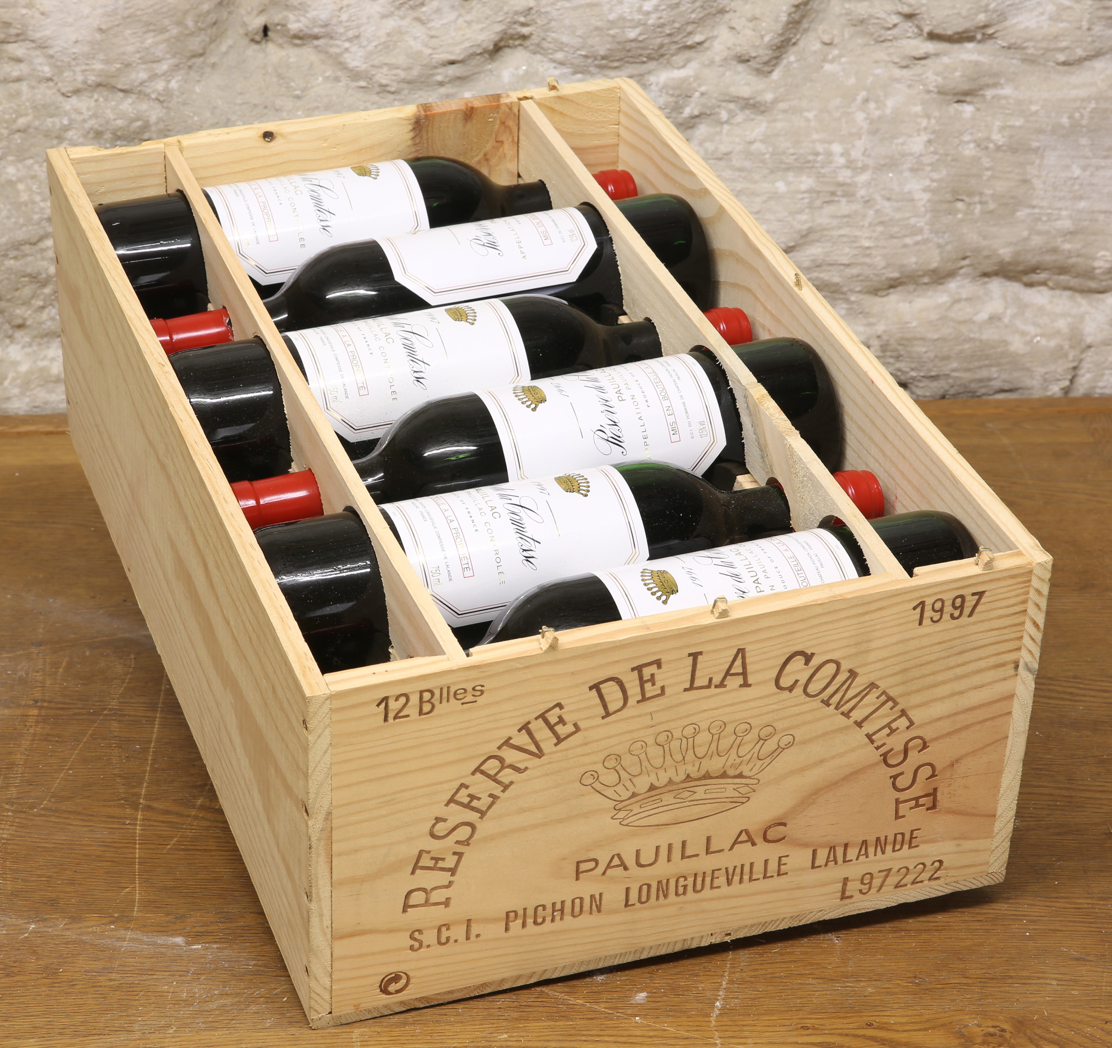 12 BOTTLES (IN OWC) RESERVE DE LA COMTESSE PAUILLAC 1997 SECOND WINE OF CHATEAU PICHON LONGUEVILLE C