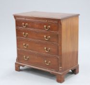 A GEORGE III STYLE MAHOGANY CHEST OF DRAWERS