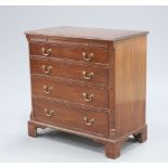 A GEORGE III STYLE MAHOGANY CHEST OF DRAWERS