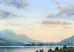 JIM RIDOUT (BORN 1946), "CRUMMOCK WATER AT DUSK"