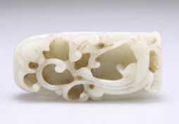 A CHINESE PALE CELADON JADE BELT SLIDE