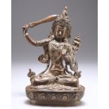 A NEPALESE BRONZE OF MANJUSHRI