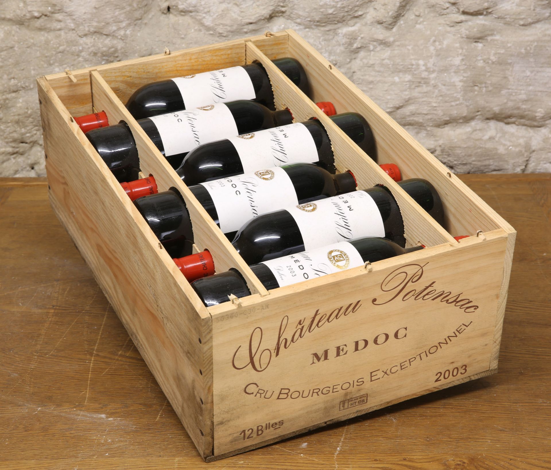 12 BOTTLES (IN OWC) CHATEAU POTENSAC CRU BOURGEOIS EXCEPTIONNEL MEDOC 2003