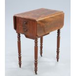 AN EARLY 19TH CENTURY MAHOGANY DROPLEAF OCCASIONAL TABLE