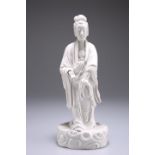 A 19TH CENTURY CHINESE BLANC-DE-CHINE FIGURE OF GUANYIN