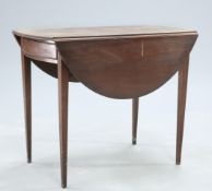 A GEORGE III MAHOGANY PEMBROKE TABLE