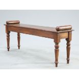 A VICTORIAN STYLE OAK WINDOW SEAT