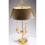 A FRENCH GILT-BRASS BOUILLOTE LAMP