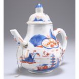 AN 18TH CENTURY CHINESE IMARI TEAPOT AND COVER