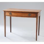 A GEORGE III BOW-FRONT MAHOGANY SIDE TABLE