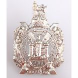 A POST 1902 DIE CAST SILVER/SILVER PLATED OFFICERS' PATTERN GLENGARRY BADGE KOSB