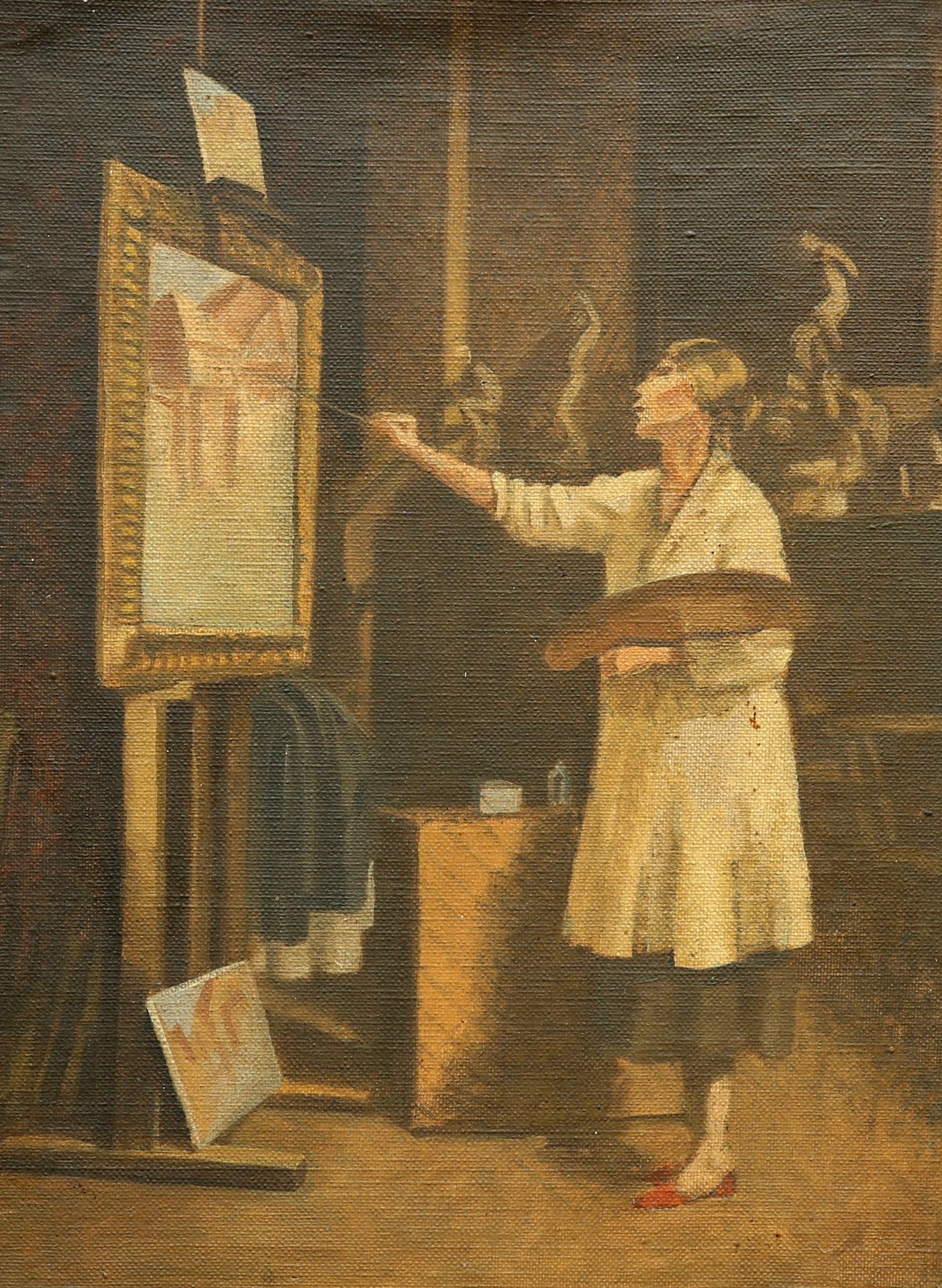 PHYLLIS J. FREEMAN (EXH. 1930), AN ARTIST AT THE EASEL