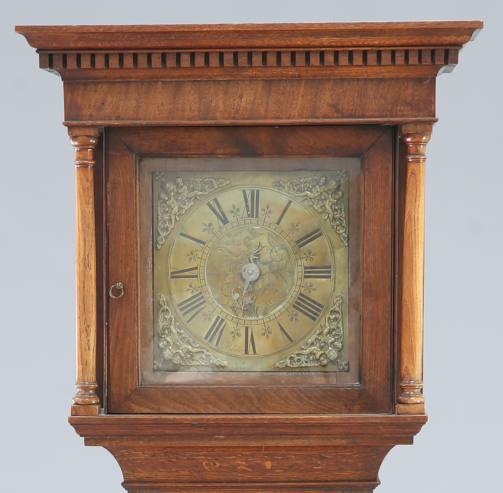 AN 18TH CENTURY OAK 30-HOUR LONGCASE CLOCK - Bild 2 aus 2