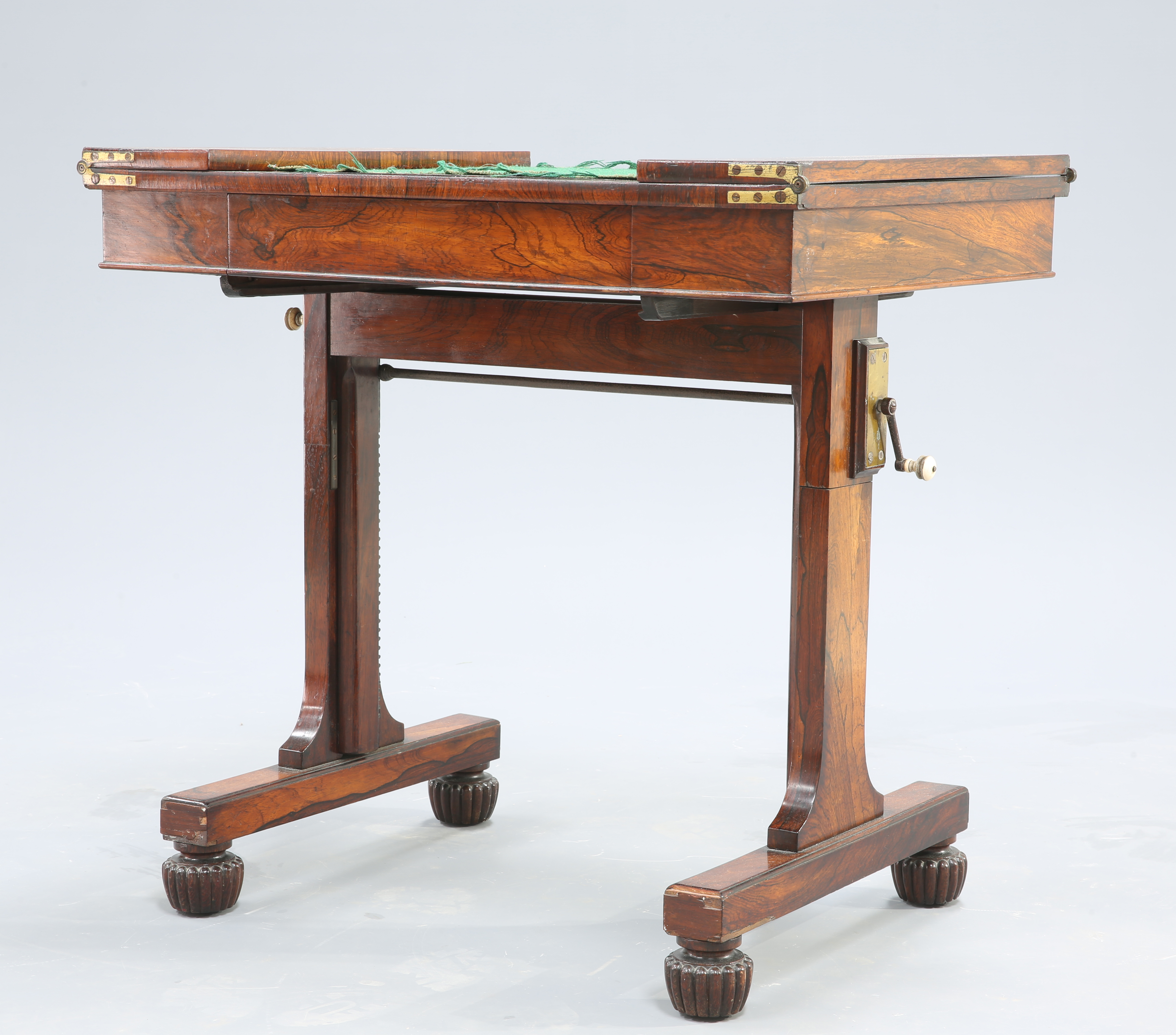 A GEORGE IV ROSEWOOD DRAUGHTSMANS TABLE