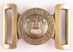 AN OTHER RANKS' PATTERN BRASS WAIST BELT CLASP OF THE BORDER RIFLE VOLUNTEERS