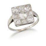 AN ART DECO DIAMOND RING