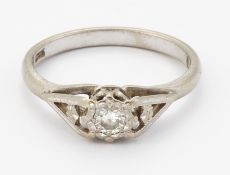 A SOLITAIRE DIAMOND RING