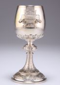 A CONTINENTAL WHITE-METAL GOBLET