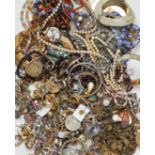 A LARGE QUANTITY OF COSTUME JEWELLERY