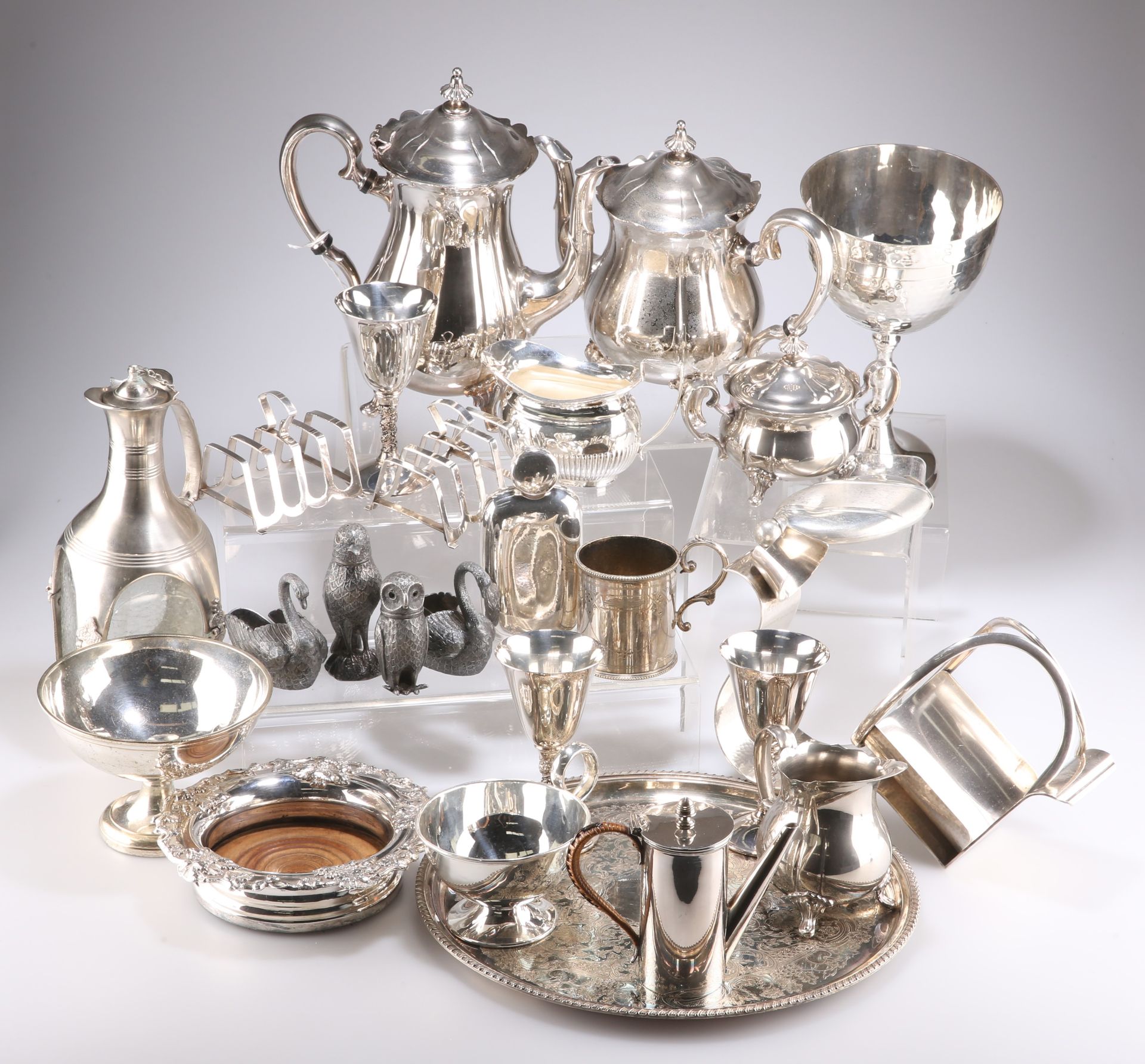 A COLLECTION OF SILVER-PLATE