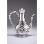 A FINE JAPANESE STERLING SILVER COFFEE POT